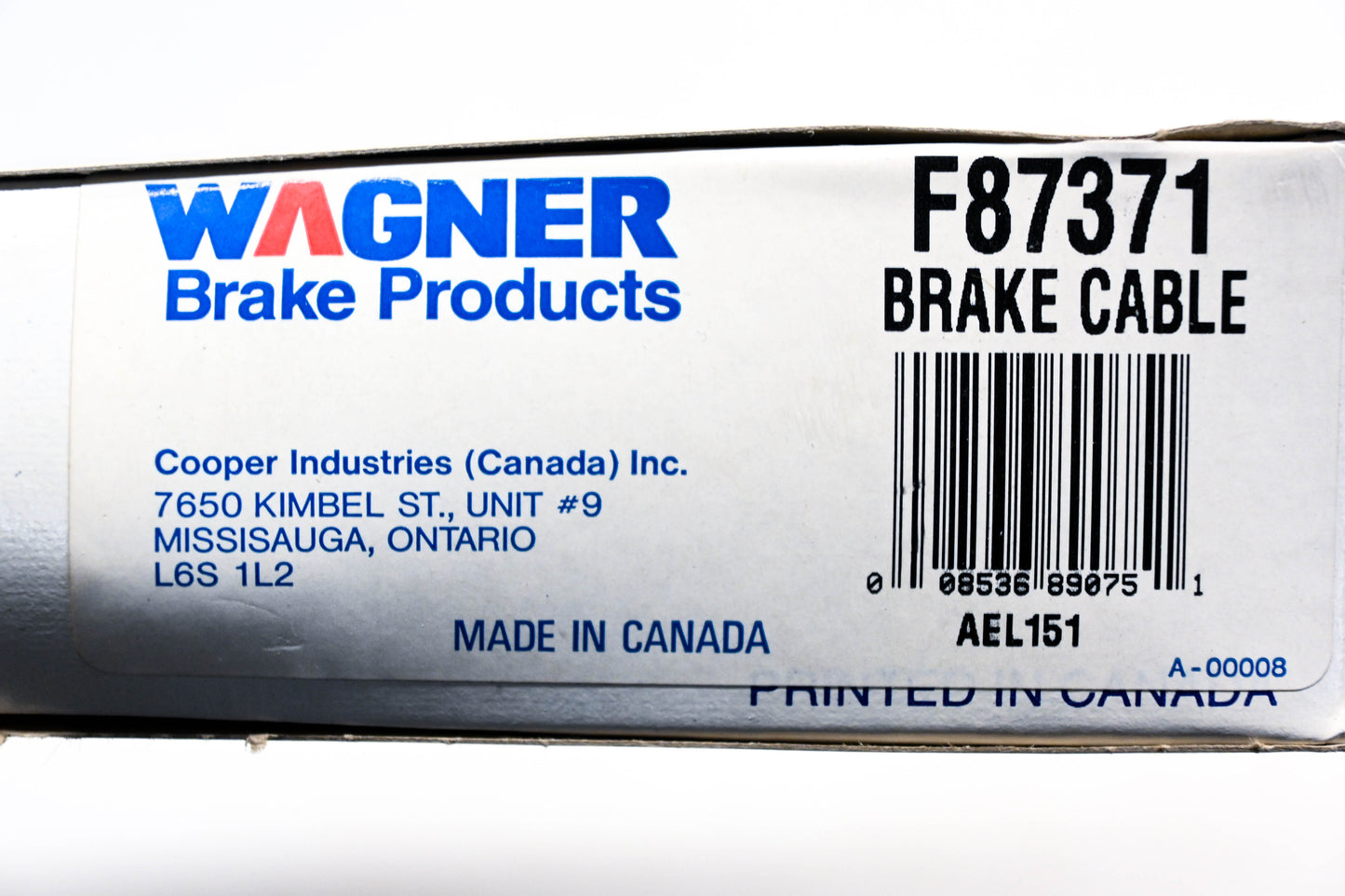 Wagner F87371 Brake Cable NOS