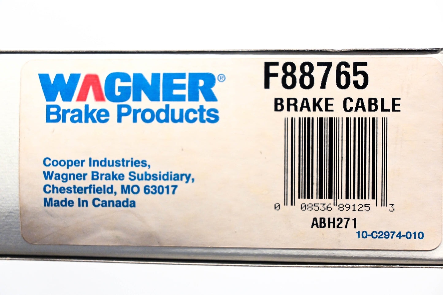 Wagner F88765 Brake Cable NOS