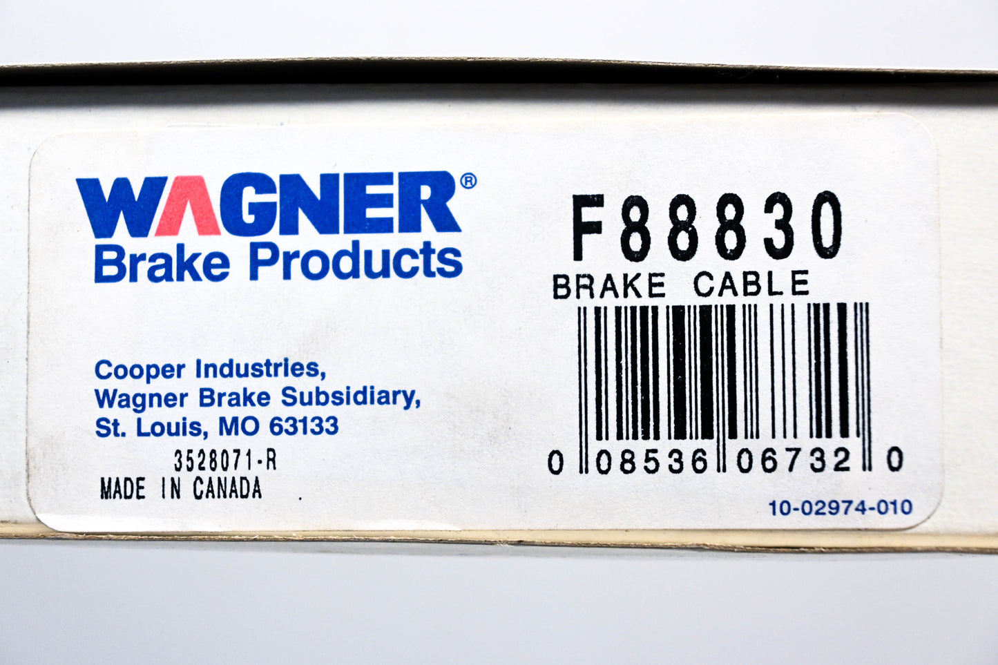 Wagner F88830 Brake Cable Kit NOS