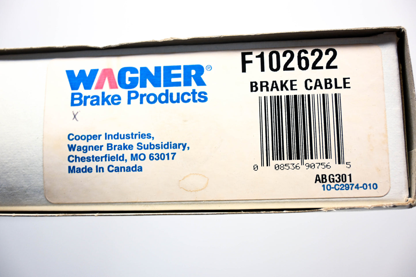 Wagner F102622 Brake Cable NOS