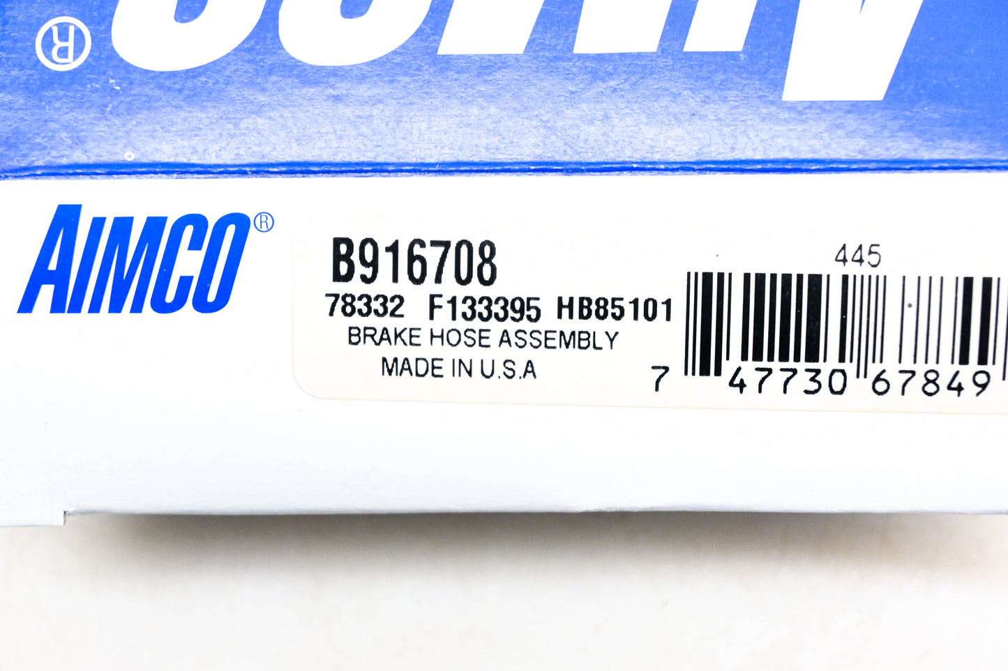 Aimco B916708, 78332, F133395 Brake Hose NOS