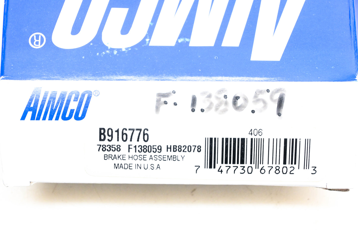Aimco B916776, 78358, F138059 Brake Hose NOS