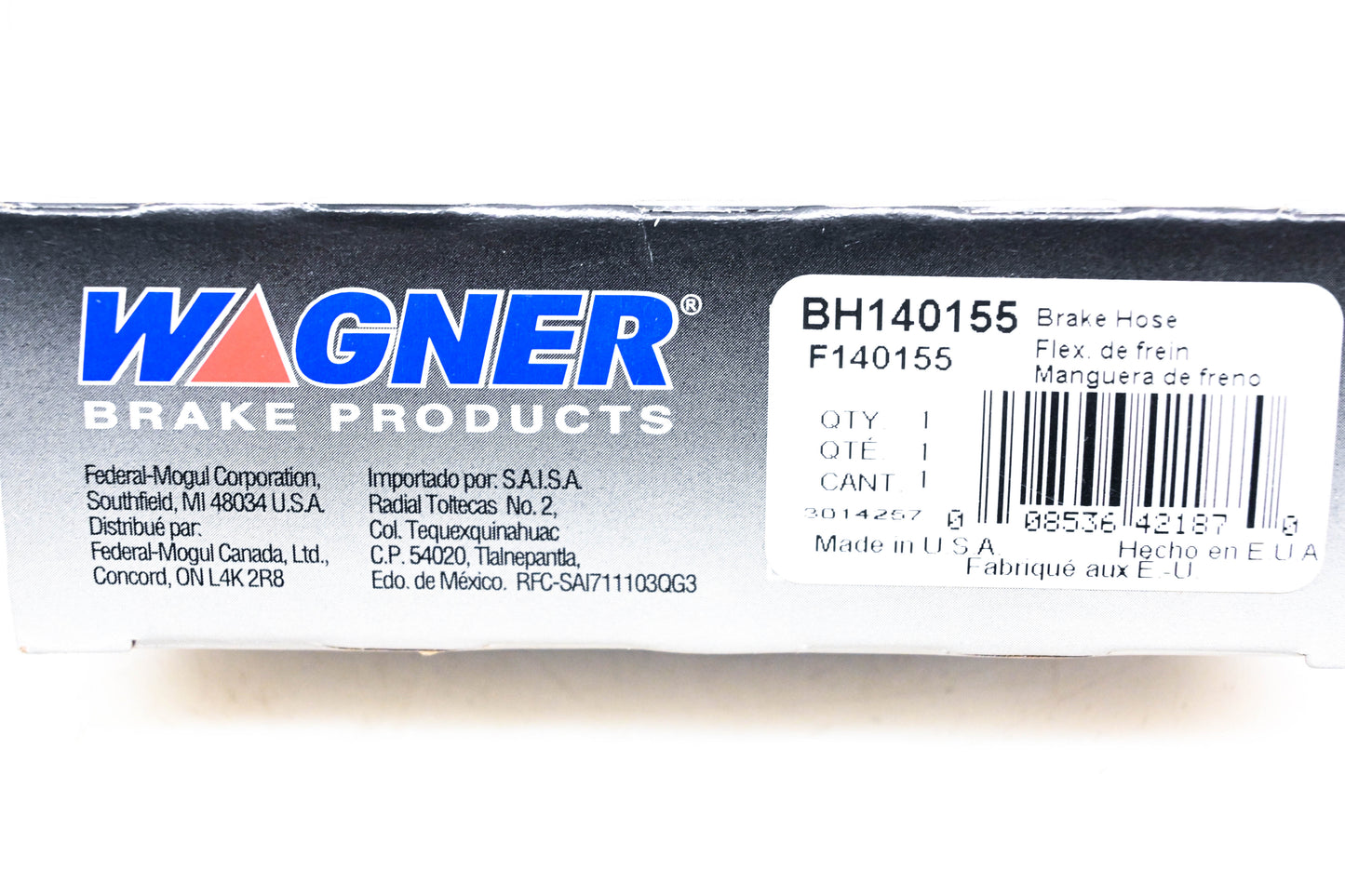 Wagner BH140155, F140155 Brake Hose NOS