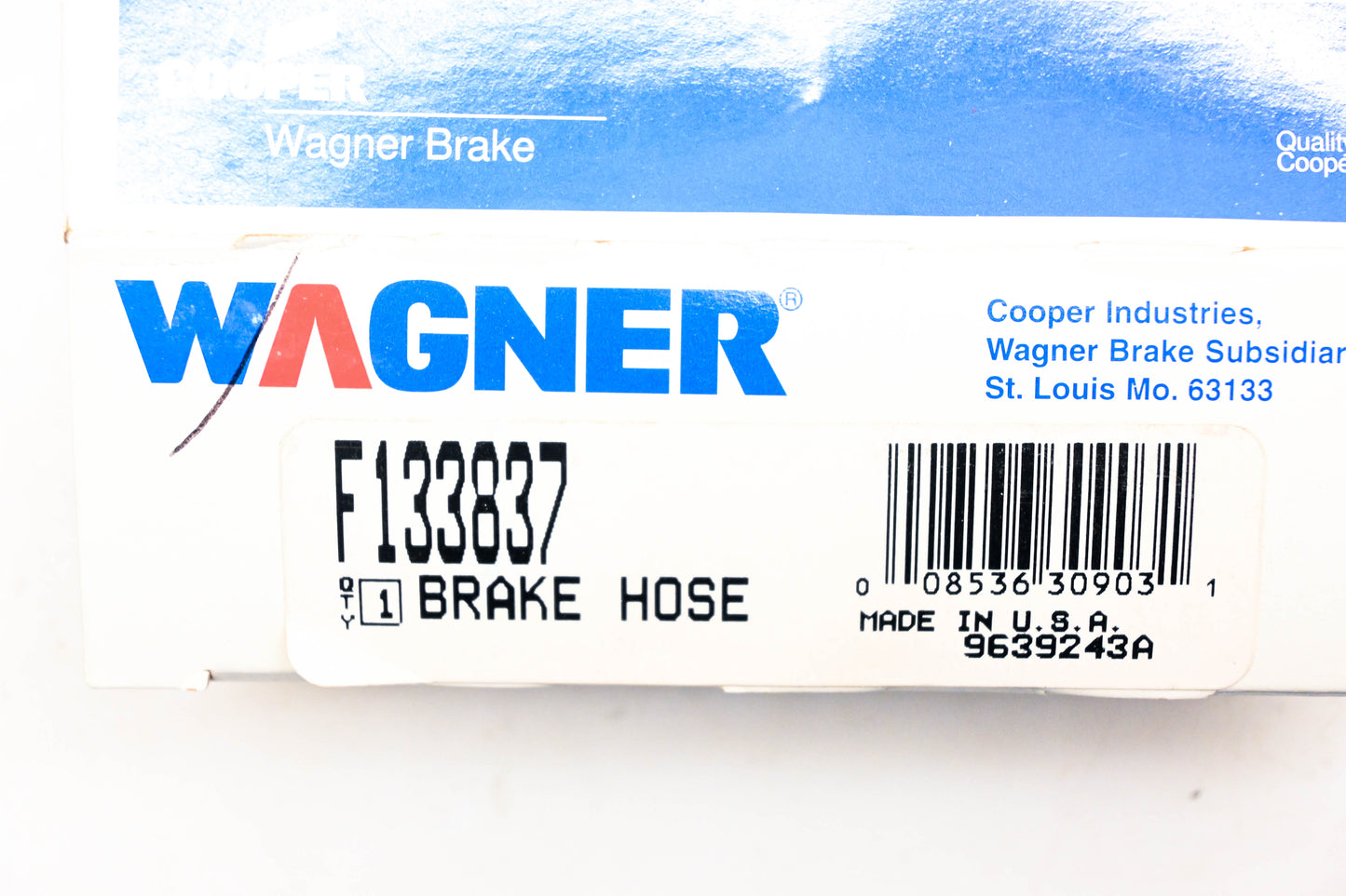 Wagner F133837, BH133837 Brake Hose NOS