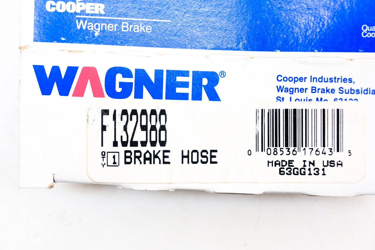 Wagner F132988 Brake Hose NOS