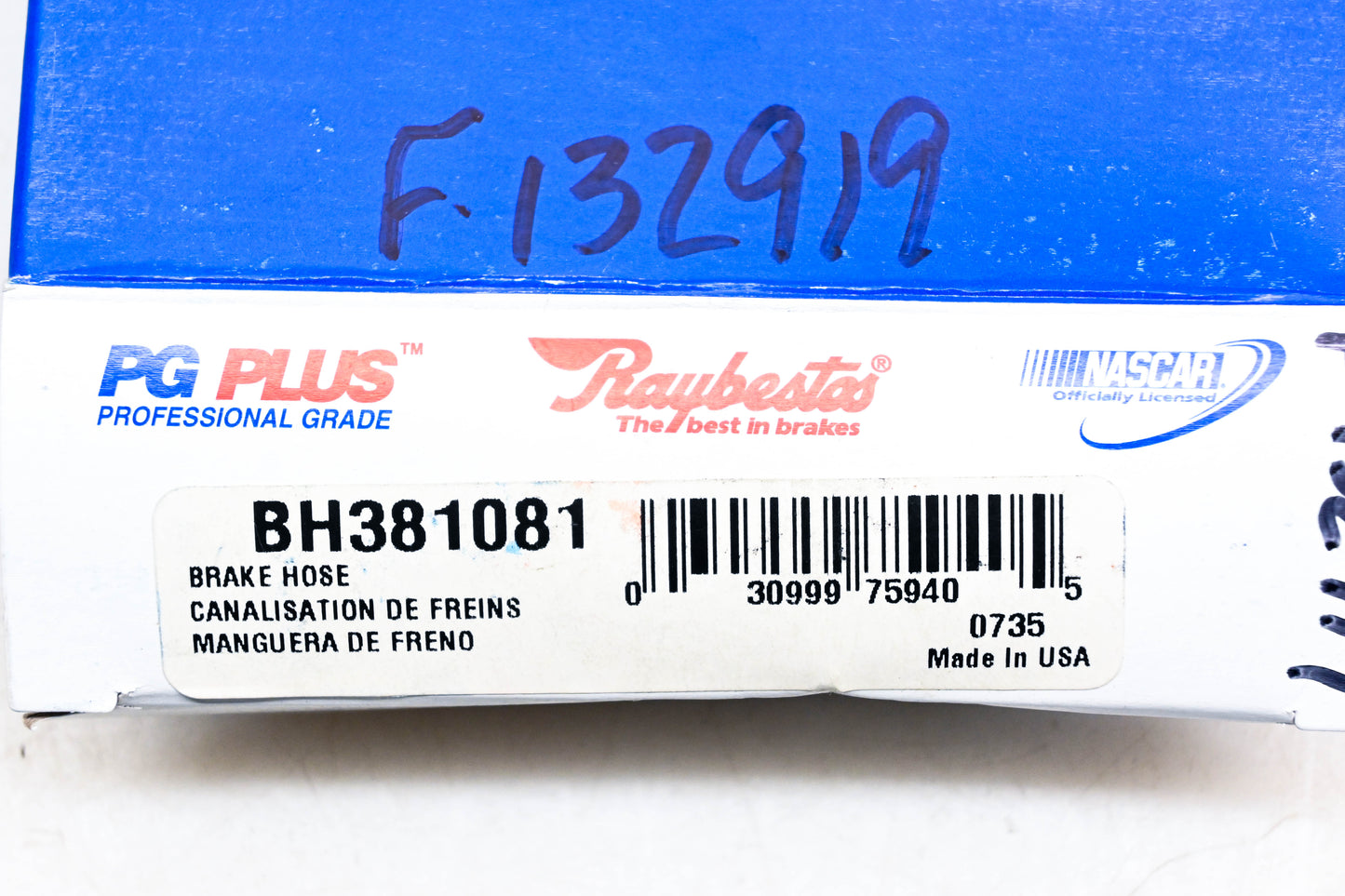Raybestos BH381081, F132919 Brake Hose NOS