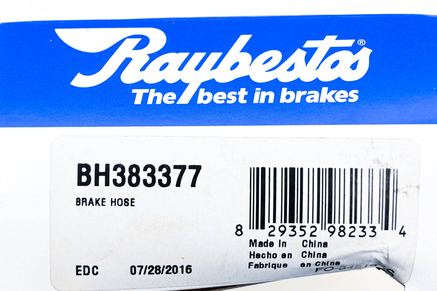 Raybestos BH383377 Brake Hose NOS