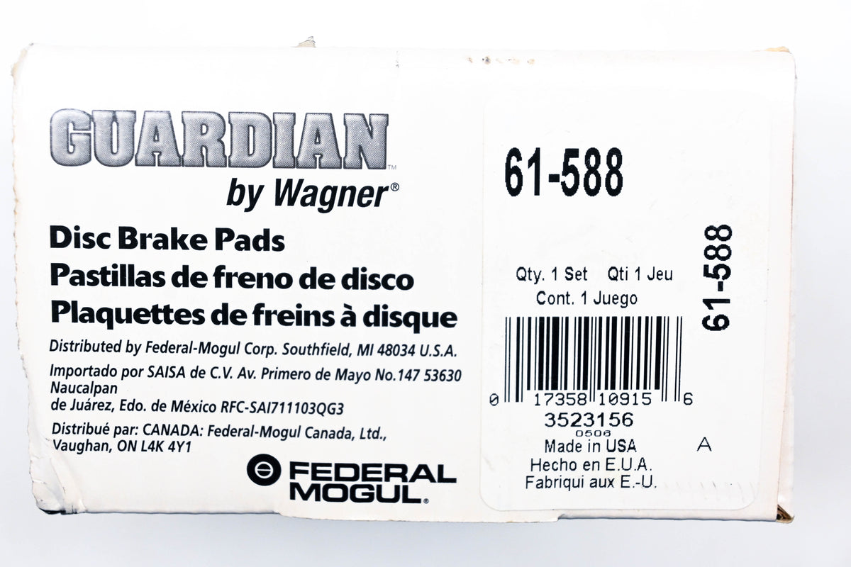 Wagner 61-588 Guardian Disc Brake Pad Kit NOS