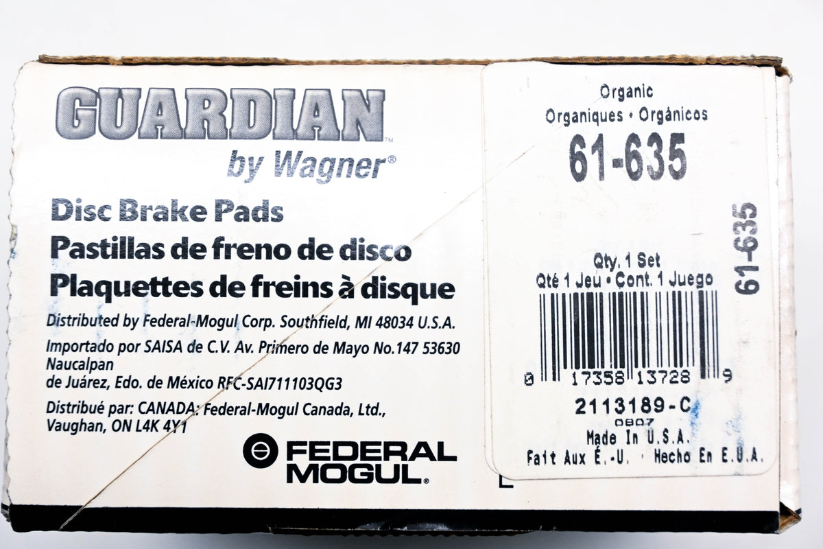 Wagner 61-635 Guardian Disc Brake Pad Kit NOS