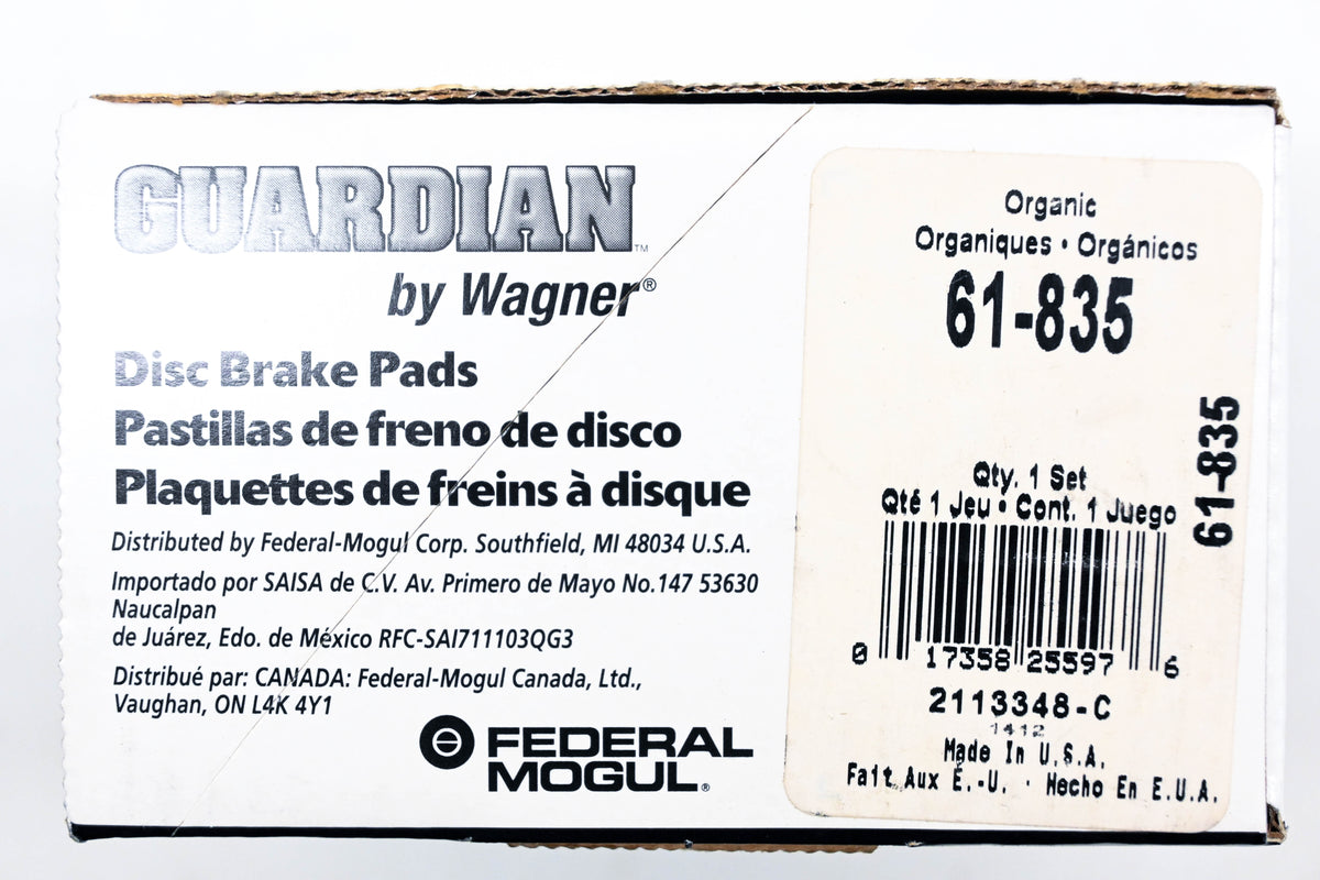 Wagner 61-835 Guardian Disc Brake Pad Kit NOS