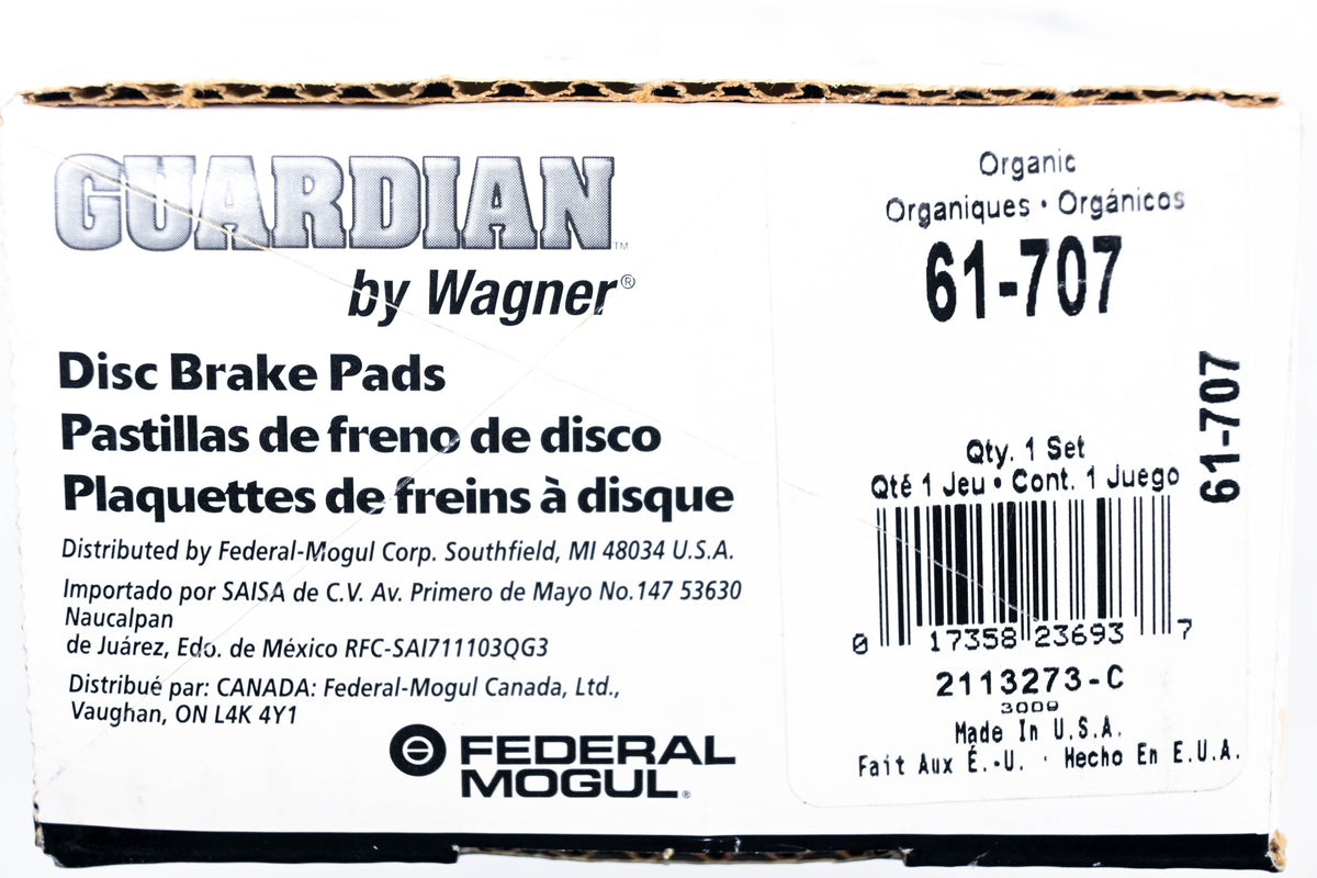 Wagner 61-707 Guardian Disc Brake Pad Kit NOS