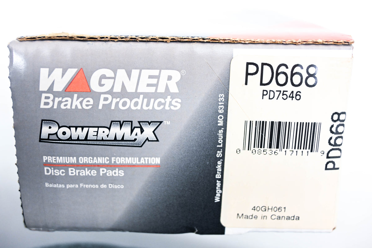 Wagner PD668, PD7546 PowerMax Disc Brake Pad Kit NOS