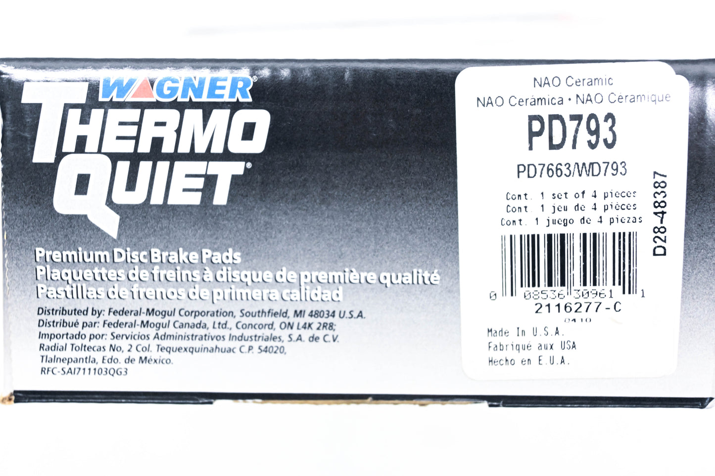 Wagner PD793, PD7663, WD793 Thermo Quiet Disc Brake Pad Kit NOS