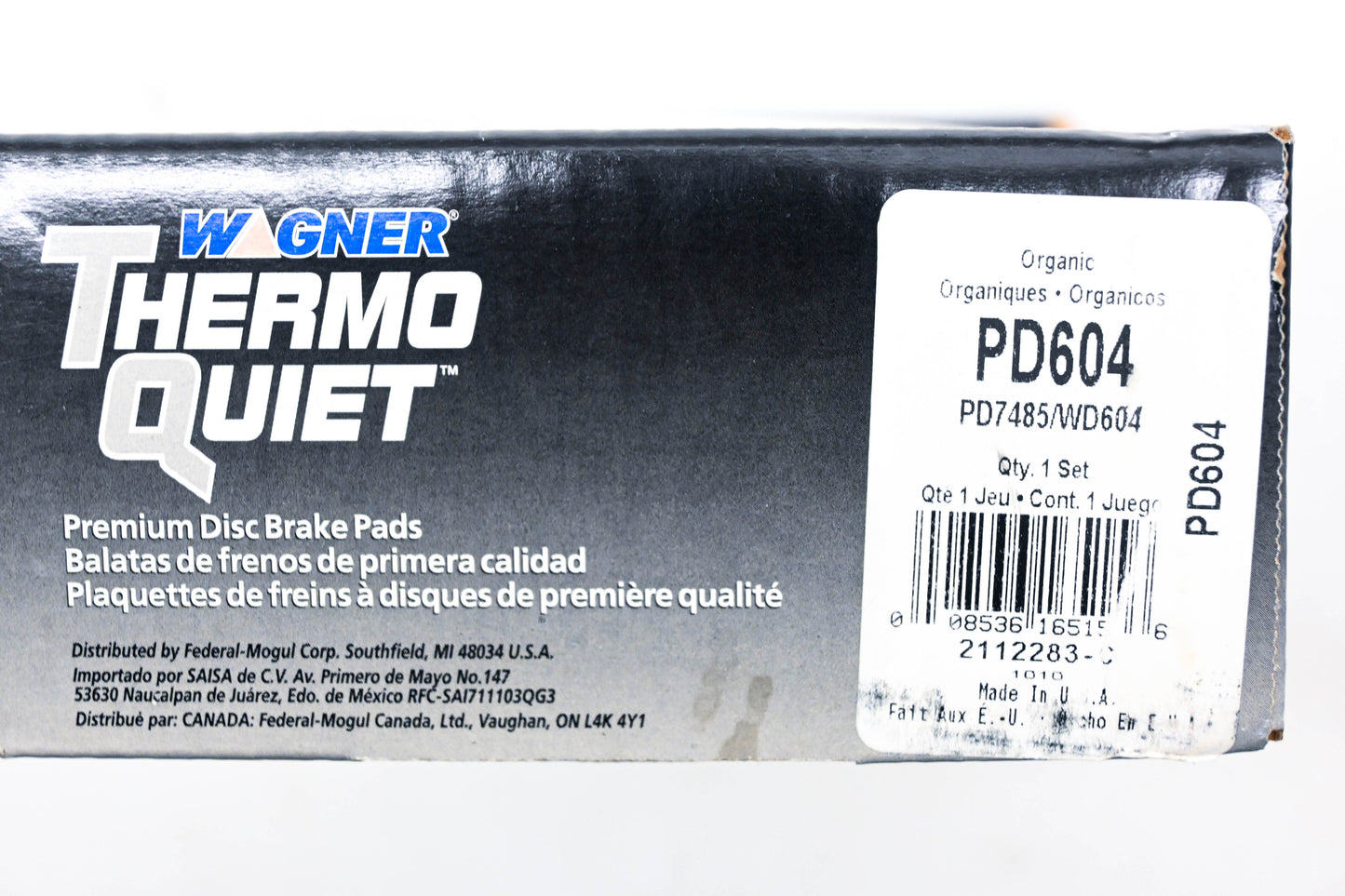 Wagner PD604, PD7485, WD604 Thermo Quiet Disc Brake Pad Kit NOS