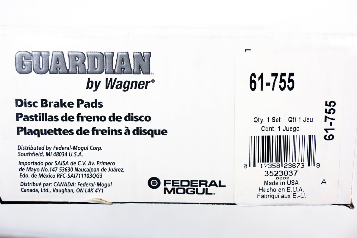 Wagner 61-755 Guardian Disc Brake Pad Kit NOS