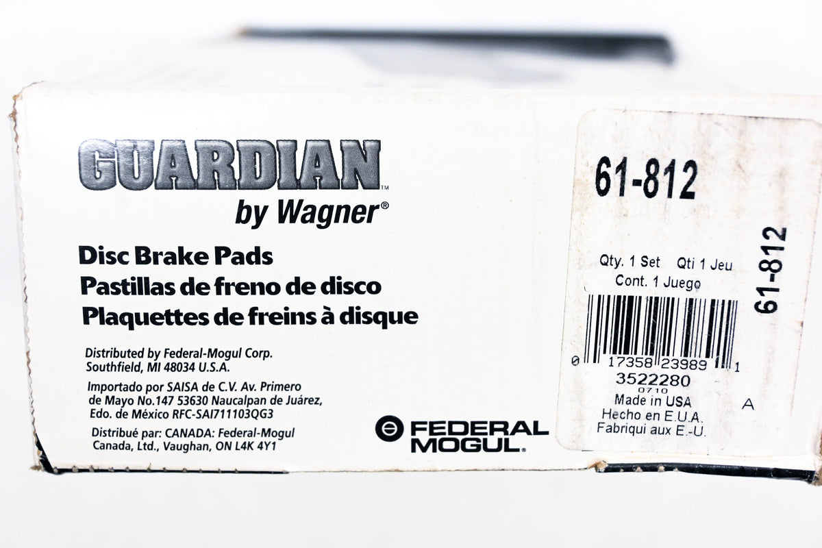 Wagner 61-812 Guardian Disc Brake Pad Kit NOS