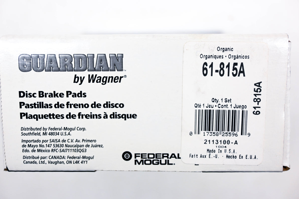 Wagner 61-815A Guardian Disc Brake Pad Kit NOS