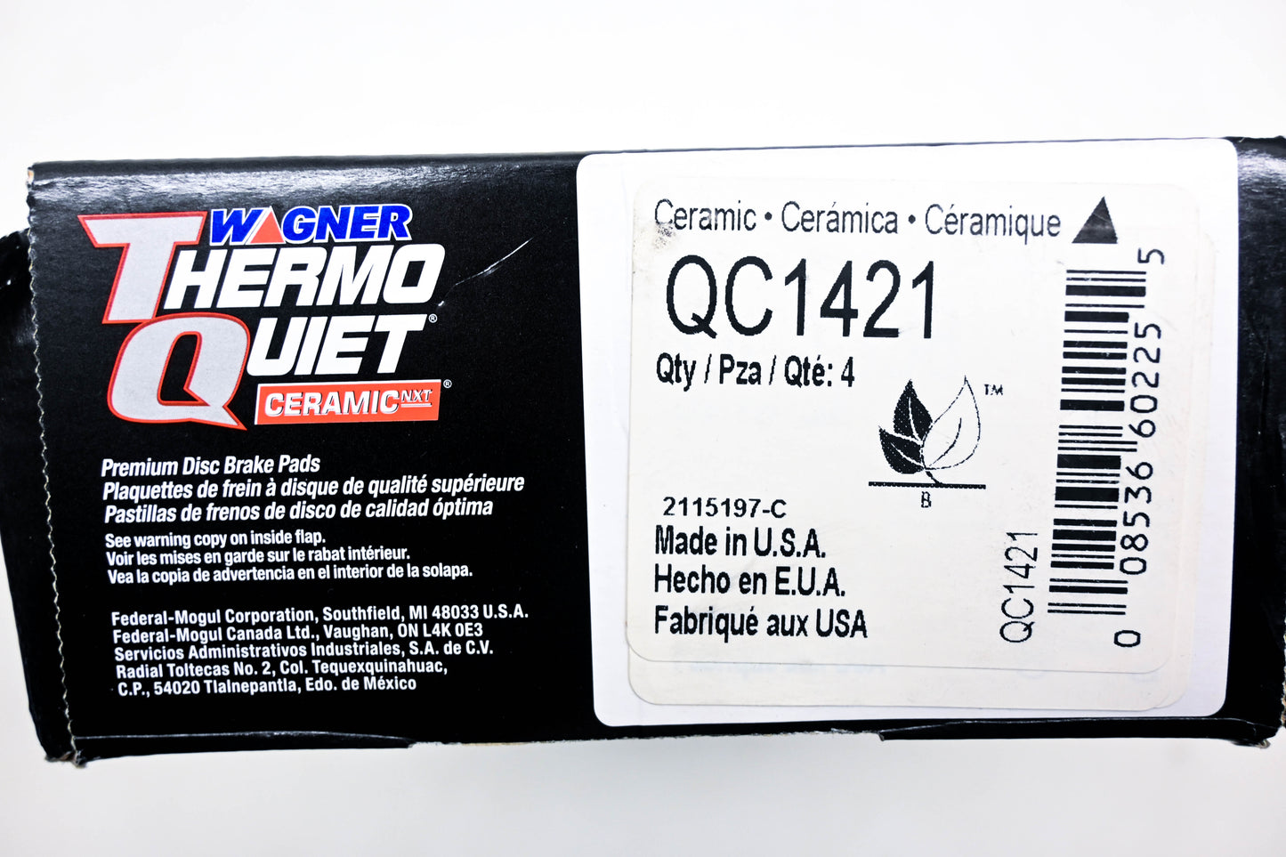 Wagner QC1421 Thermo Quiet Disc Brake Pad Kit NOS