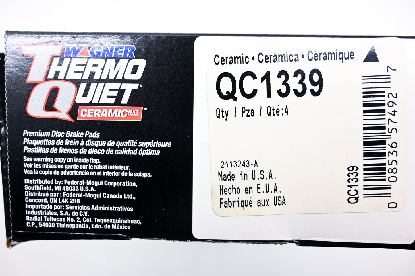 Wagner QC1339 Thermo Quiet Disc Brake Pad Kit NOS