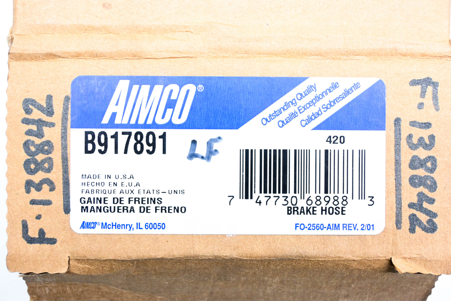 Aimco B917891, F138842 Brake Hose NOS