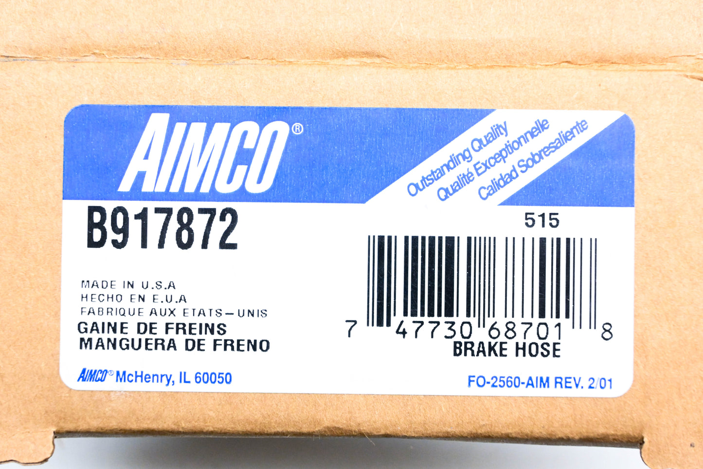 Aimco B917872 Brake Hose NOS