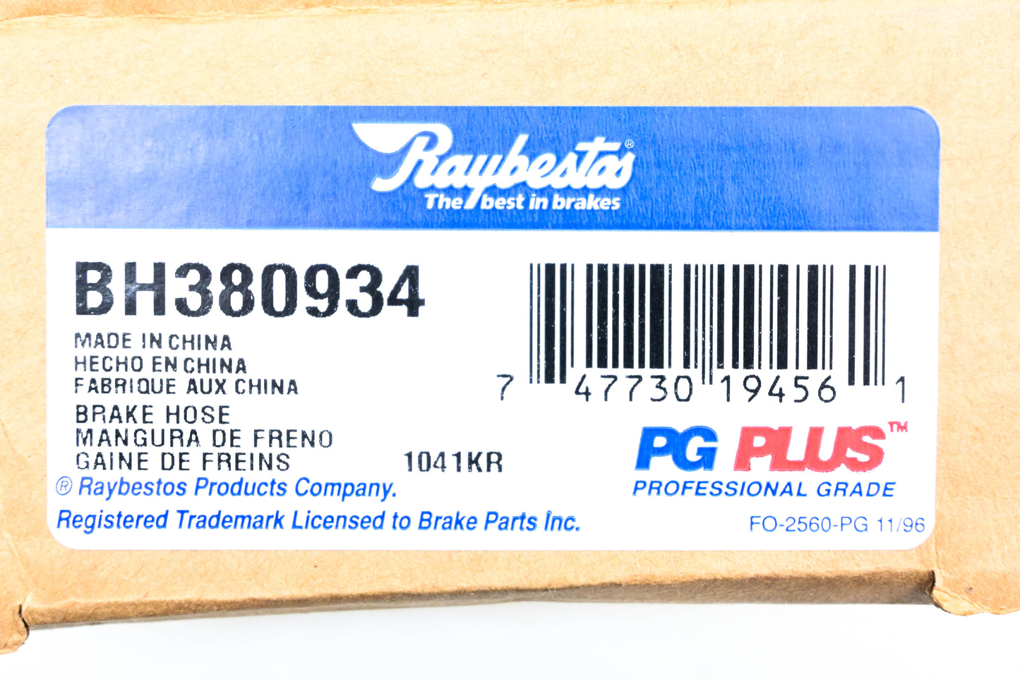 Raybestos BH380934 Brake Hose NOS