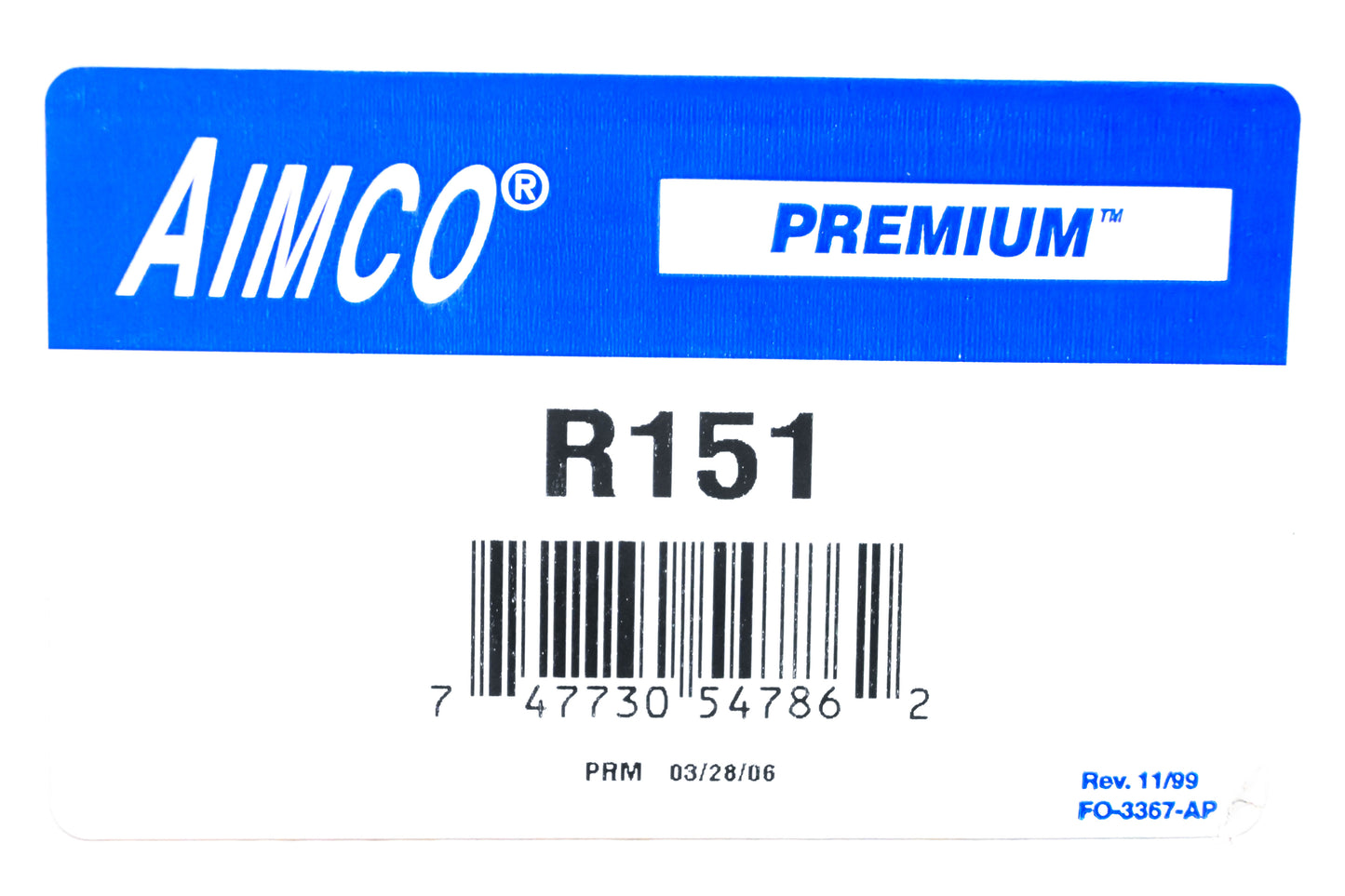 Aimco R151 Relined Brake Shoe Kit NOS