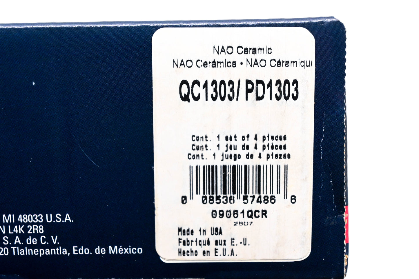 Wagner QC1303, PD1303 Thermo Quiet Brake Pad Kit NOS