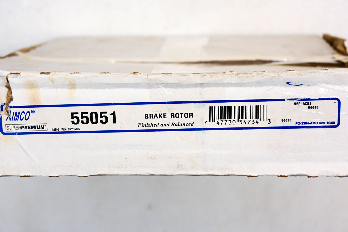 Aimco 55051, 56698, 86698 Brake Rotor NOS