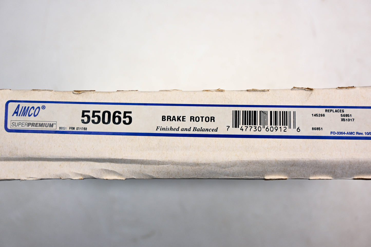 Aimco 55065, 145266, 56851 Brake Rotor NOS