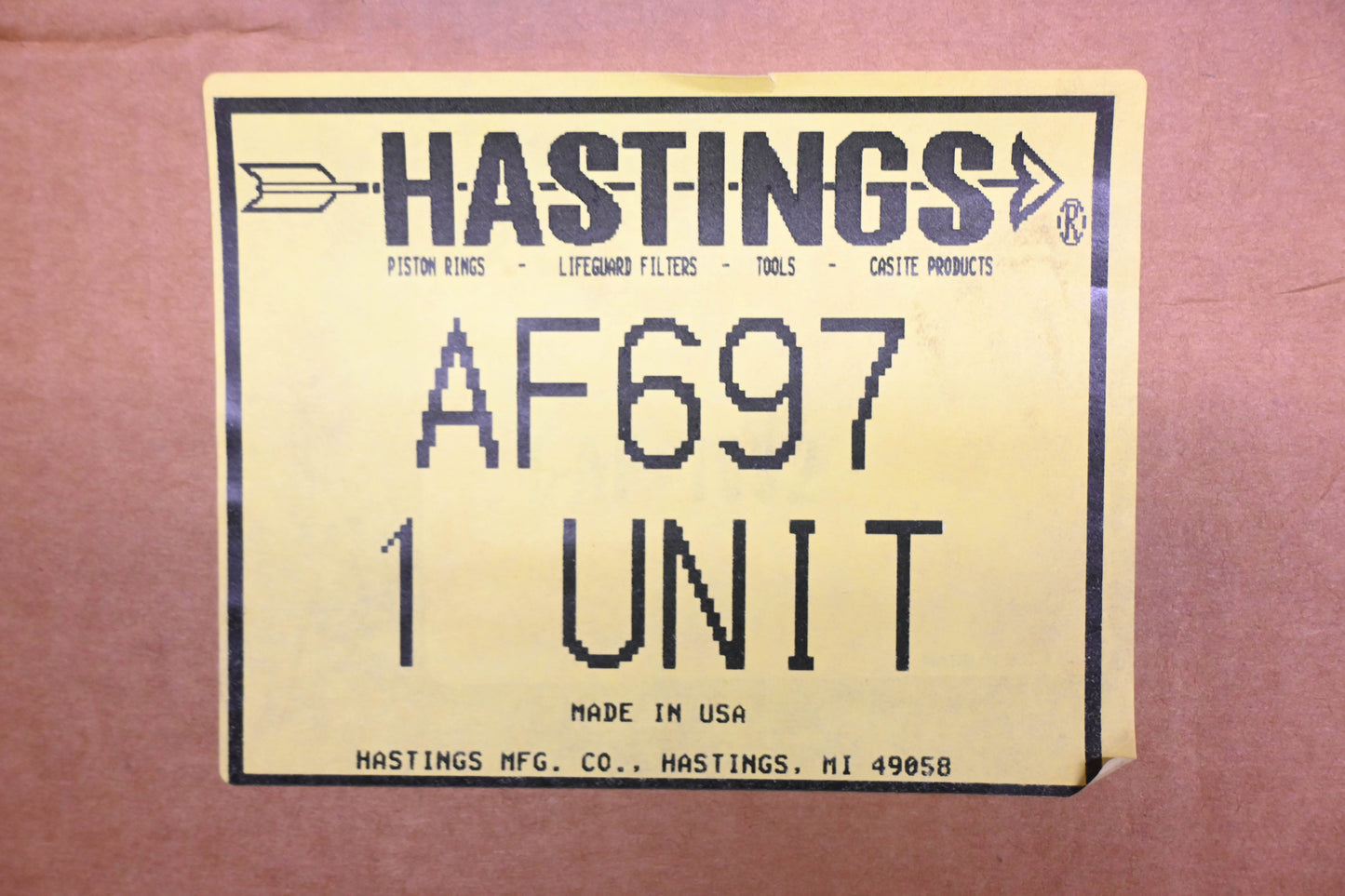 Hastings AF697 Air Filter NOS