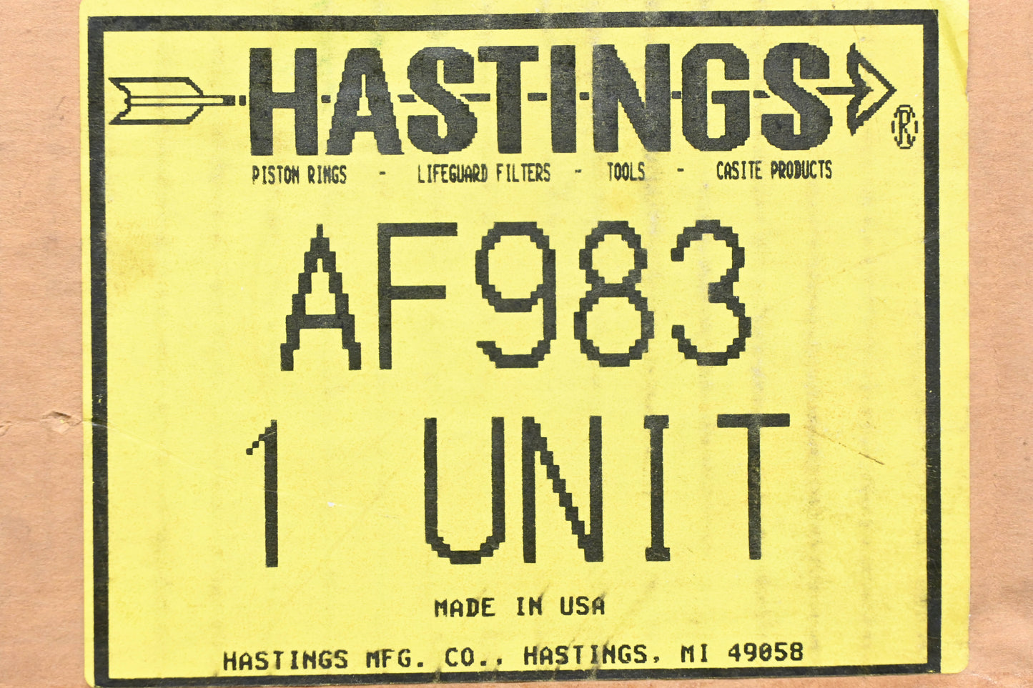 Hastings AF983 Air Filter NOS