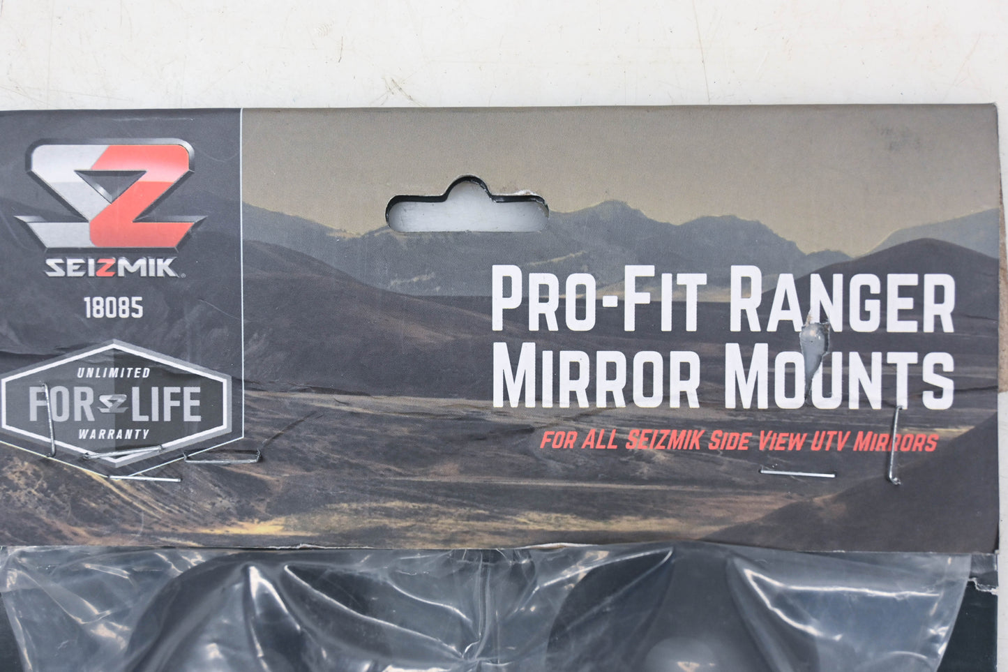 Seizmik 18085, 63-7254 Black Pro-Fit Ranger Mirror Mount Kit NOS