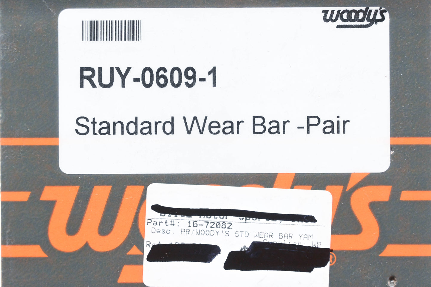 Woody's RUY-0609-1, 16-72082 Standard Wear Bar Kit NOS
