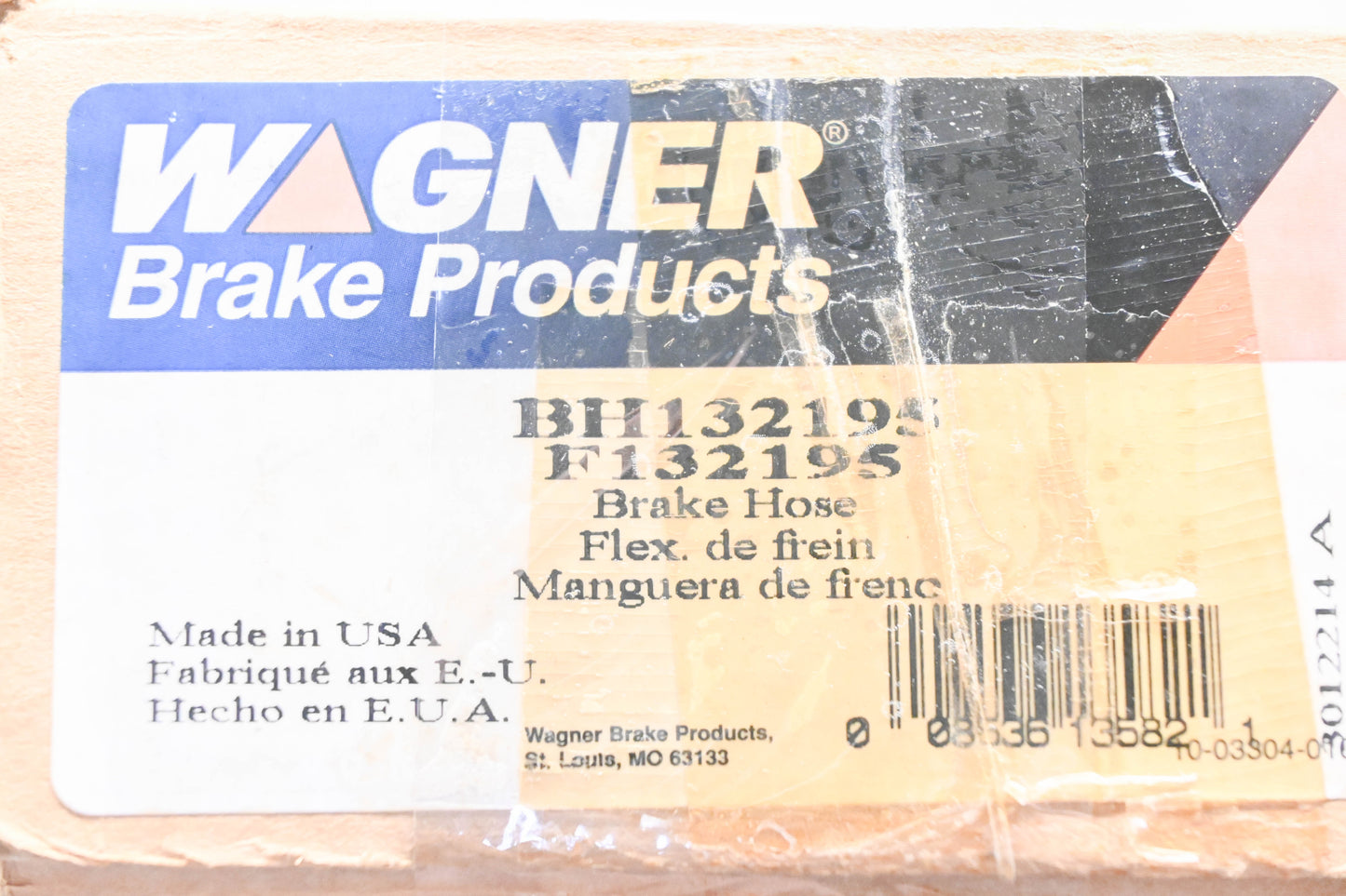 Wagner BH132195, F132195 Brake Hydraulic Hose NOS