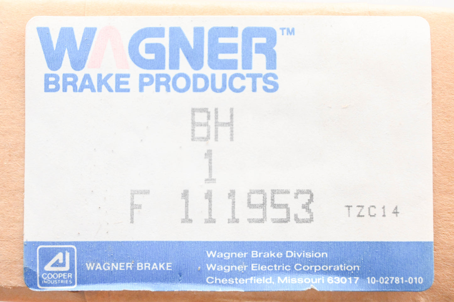 Wagner BH111953, F111953 Brake Hydraulic Hose NOS