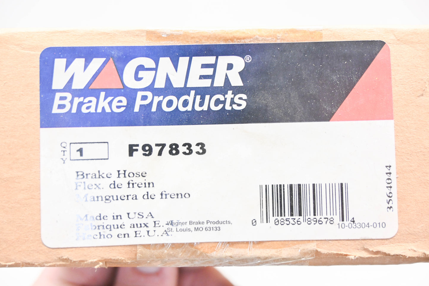 Wagner F97833, BH97833 Brake Hydraulic Hose NOS
