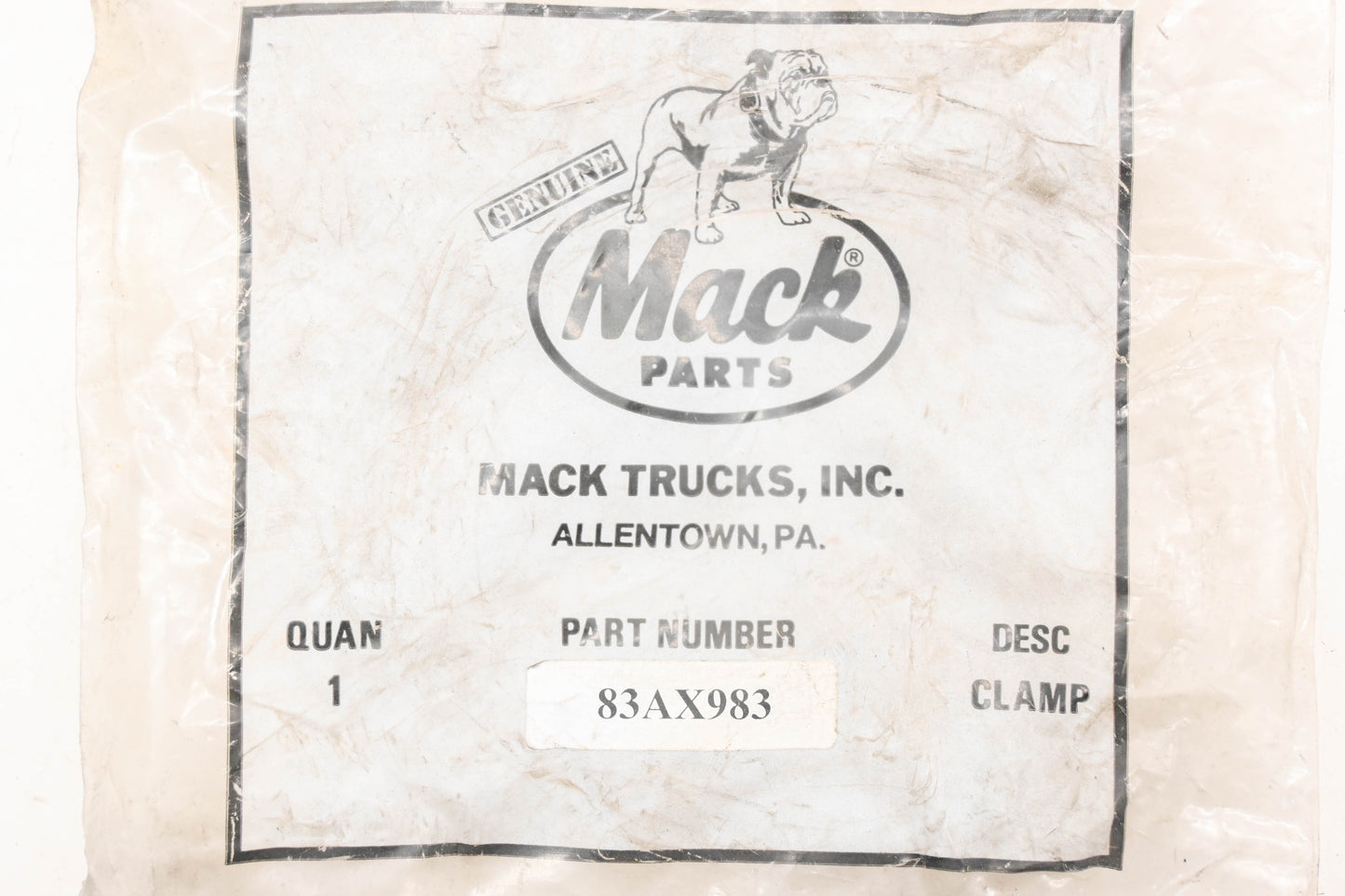 Mack 83AX983 T-Bolt Clamp NOS