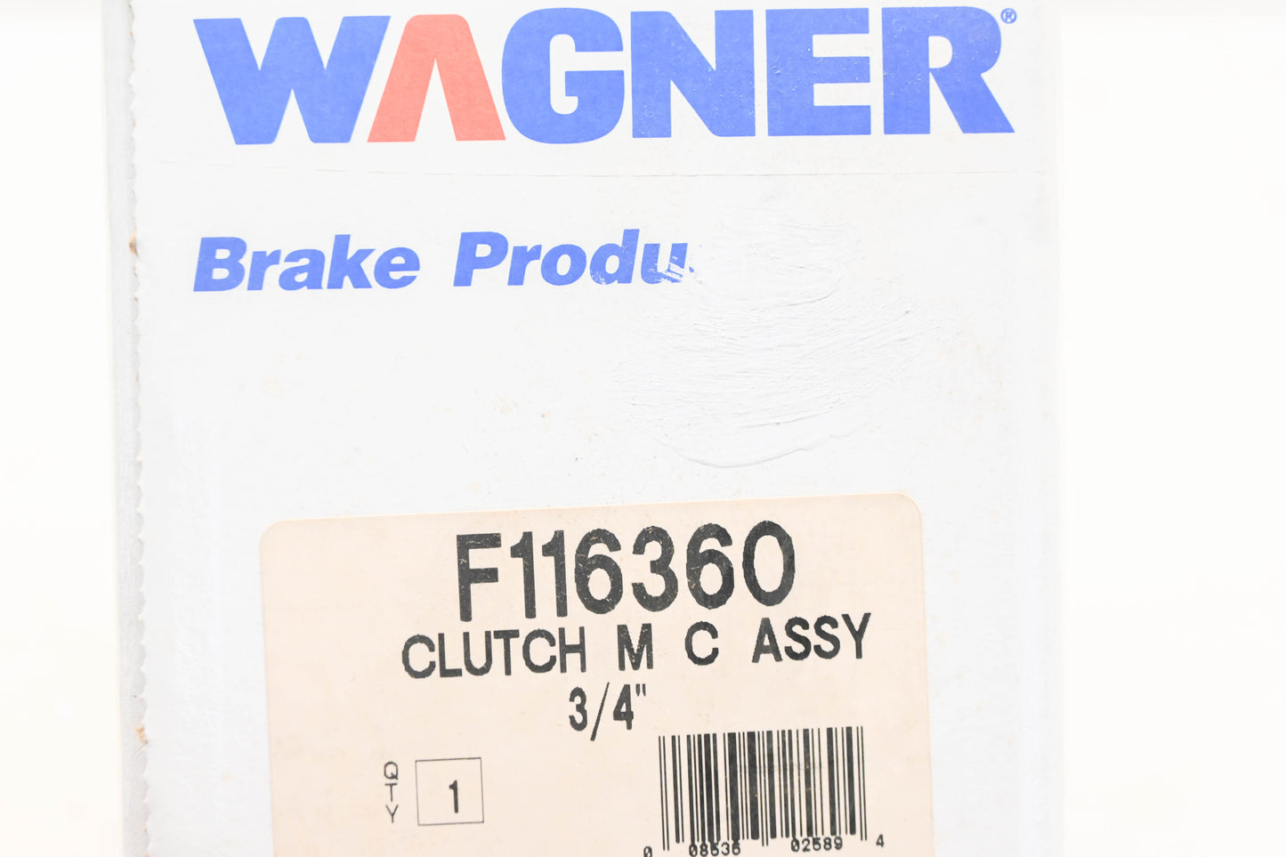 Wagner F116360, CM39838 Clutch Master Cylinder NOS