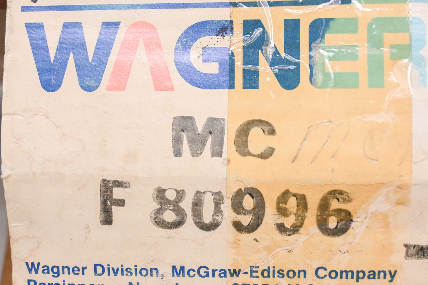 Wagner F80996, MC36306 Brake Master Cylinder NOS