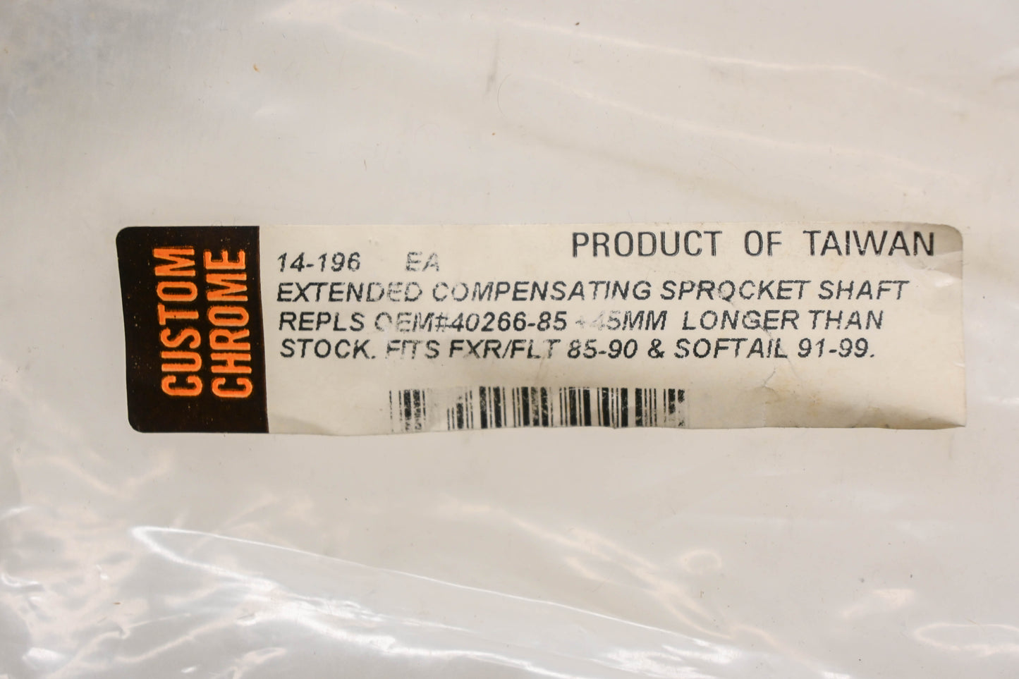 Custom Chrome 14196, 14-196, 40266-85 Extender Compensating Sprocket Shaft NOS