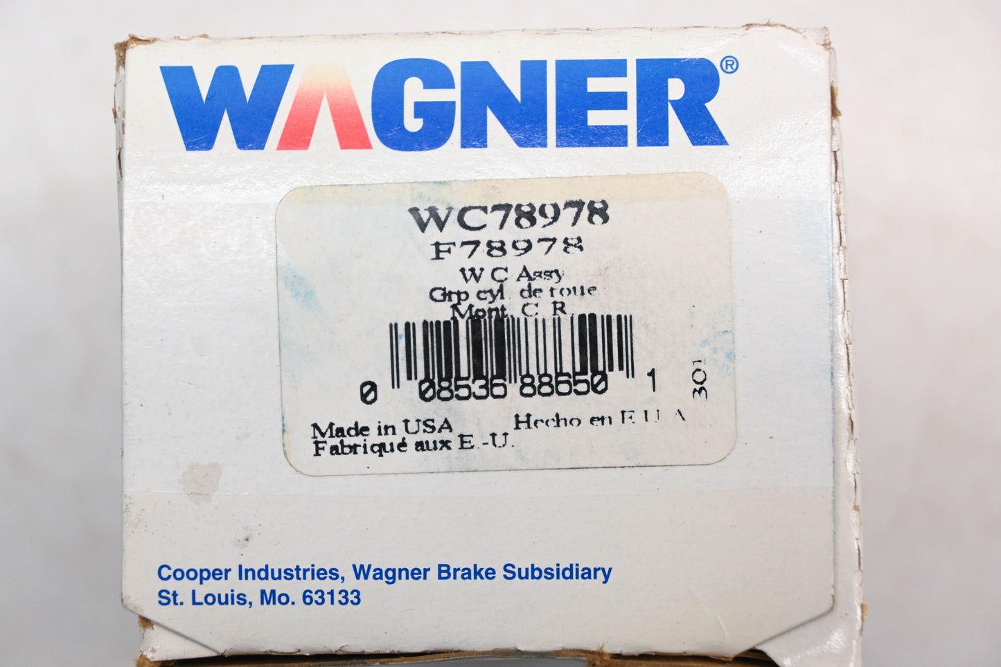 Wagner F78978, WC78978 Drum Brake Wheel Cylinder NOS