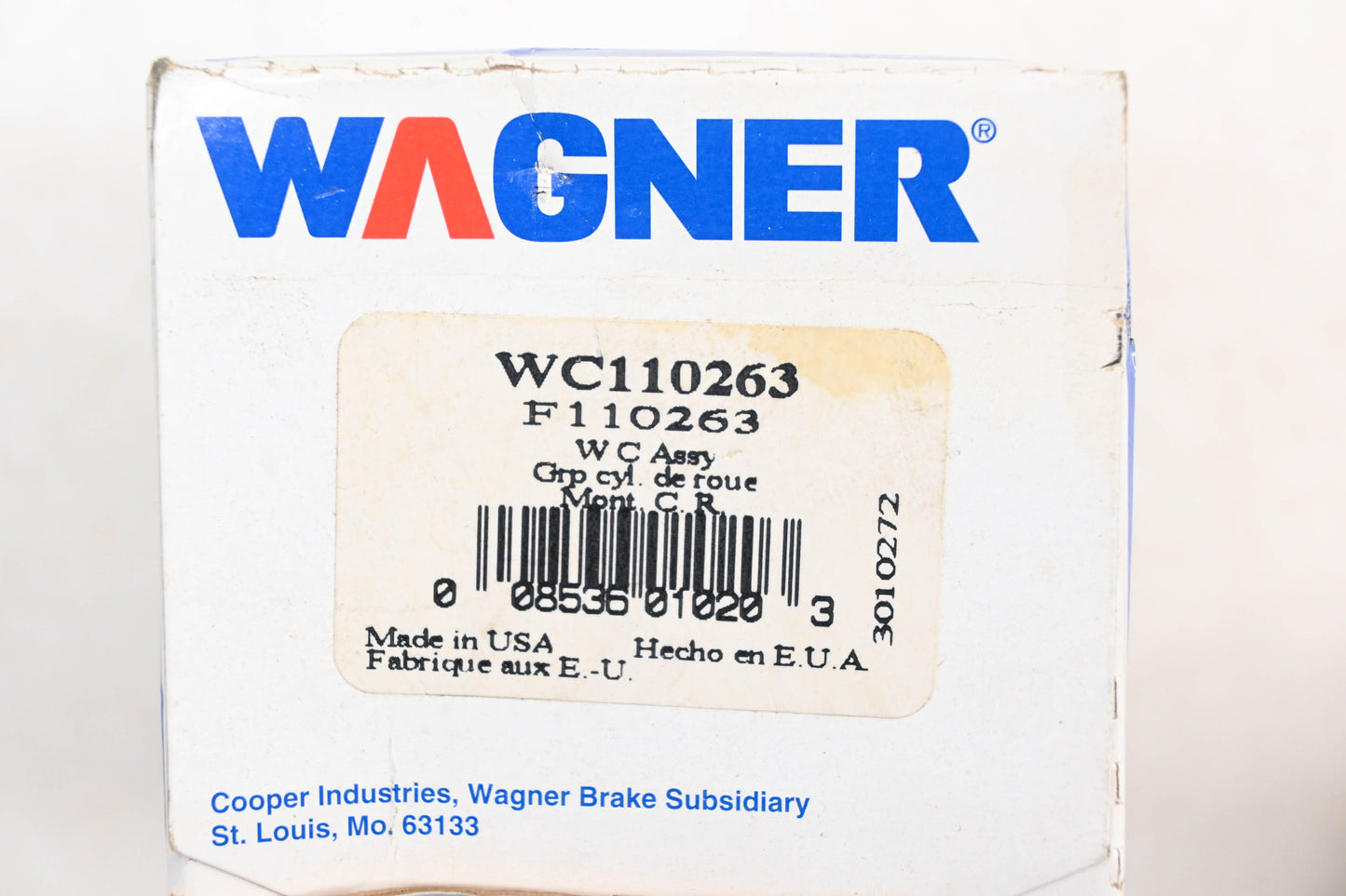 Wagner F110263, WC110263, PFD131086 Drum Brake Wheel Cylinder NOS