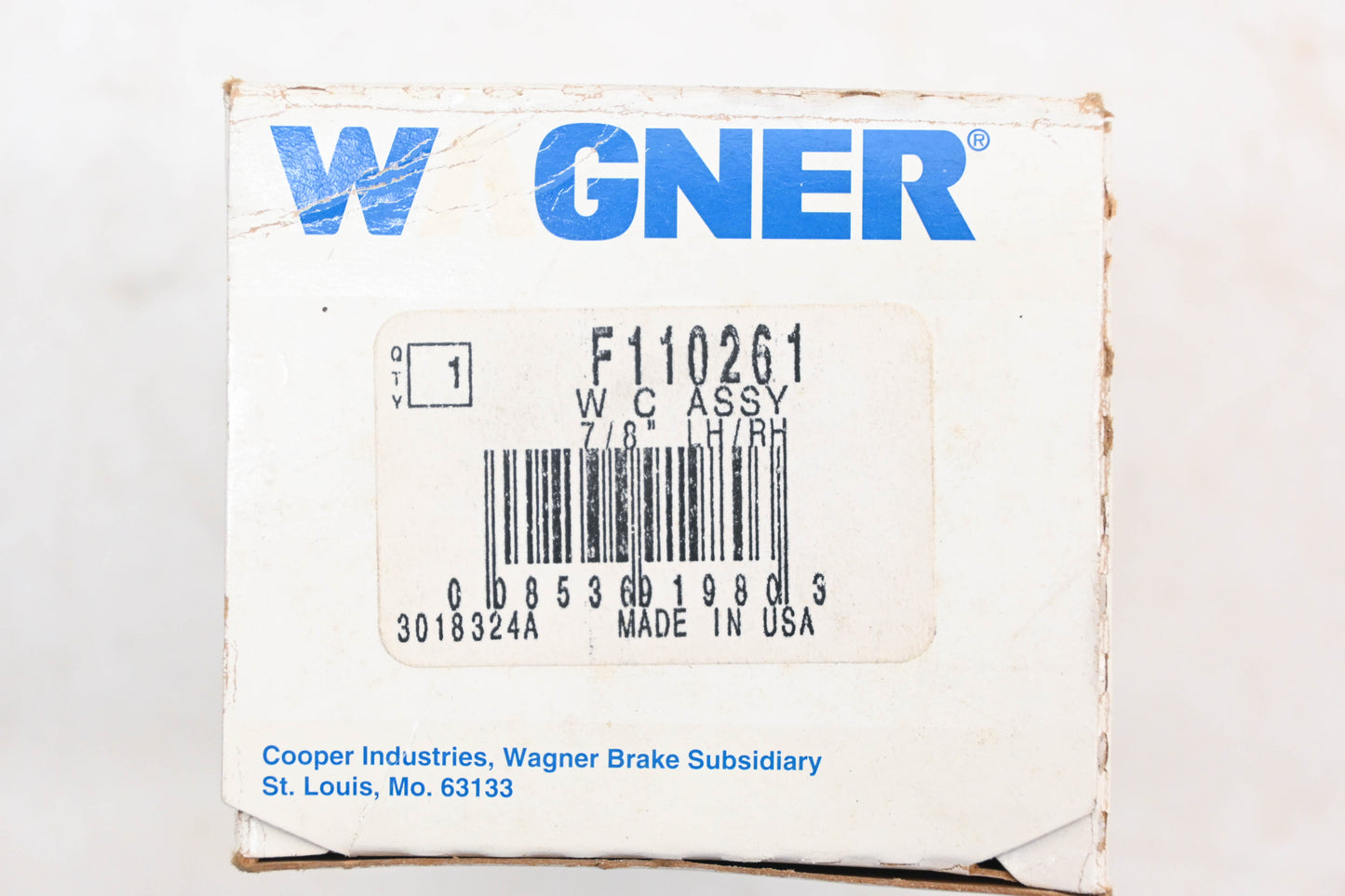 Wagner F110261, WC110261 Drum Brake Wheel Cylinder NOS