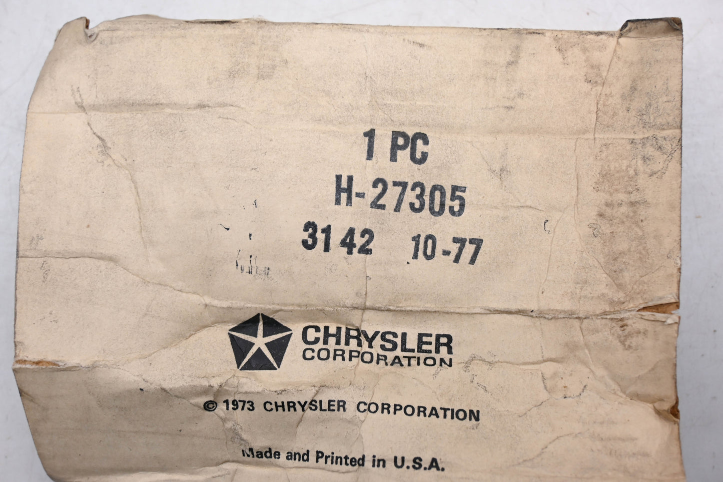 Mopar H27305, H-27305 Brake Master Cylinder NOS