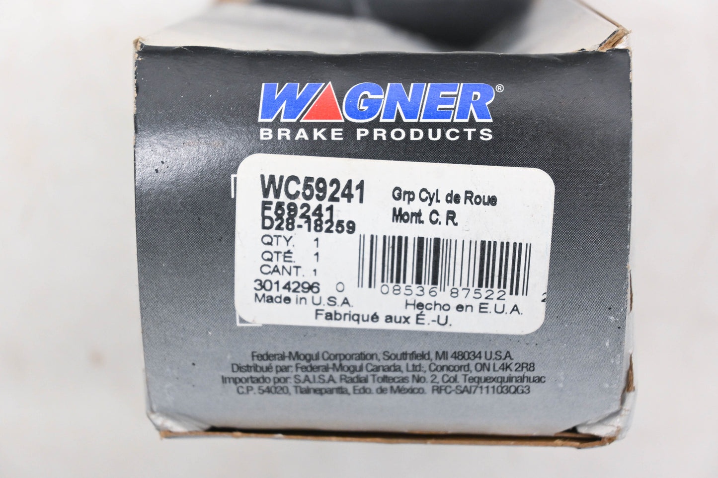 Wagner F59241, WC59241, 59238 Drum Brake Wheel Cylinder NOS