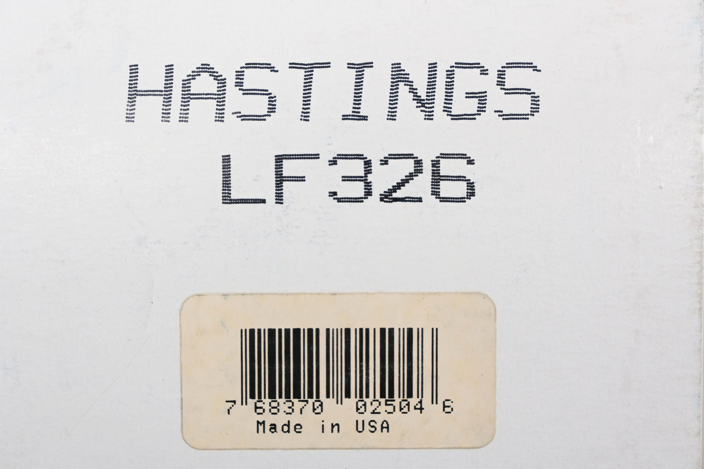 Hastings LF326, P326 Oil Filter NOS