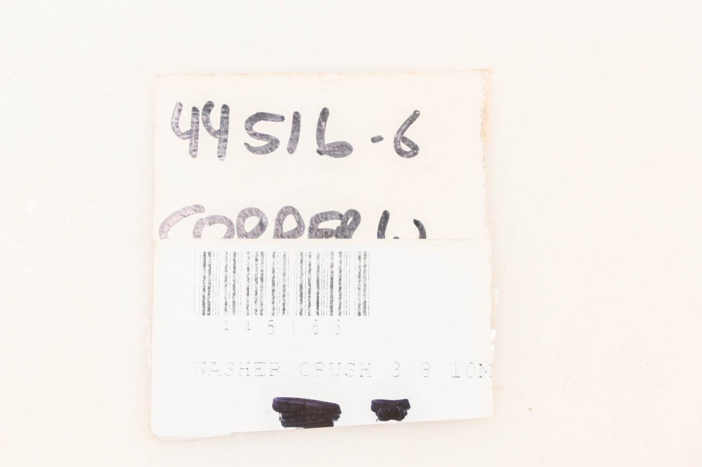 Goodridge 44516-6 Copper 3/8" Crush Washers Qty 3 NOS