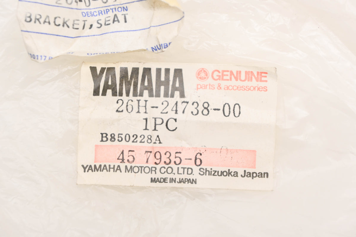 New OEM Yamaha 26H-24738-00-00 Seat Bracket NOS