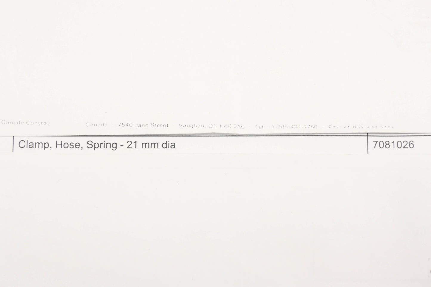 New OEM Polaris 7081026 Mobile Climate Control Spring Band 21mm x 10mm Clamp NOS